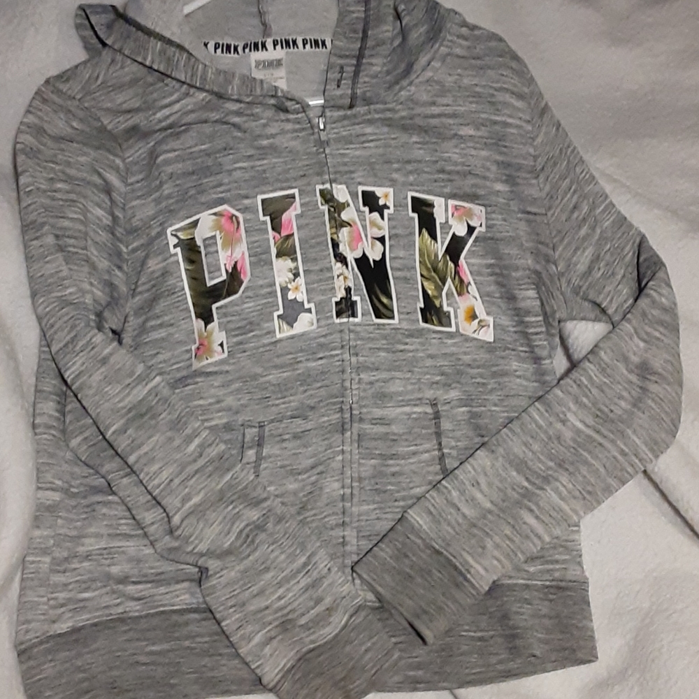 Pink zip up hoodie
